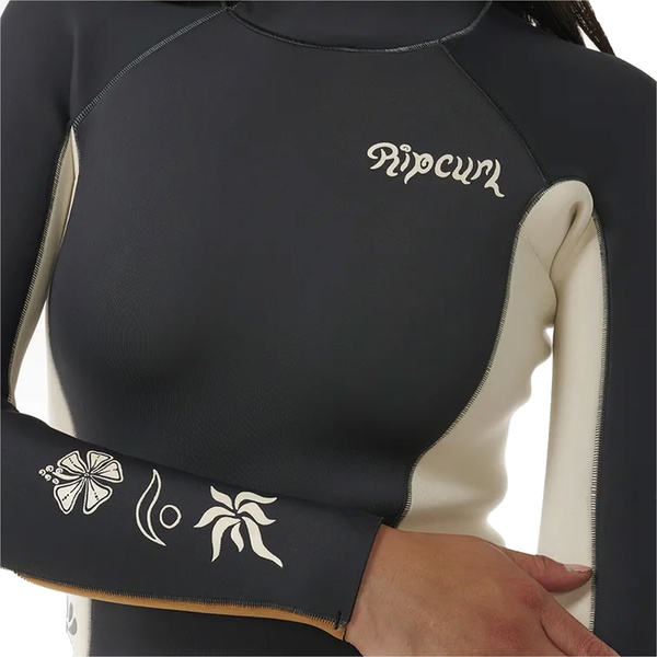 Rip Curl Dawn Patrol 2mm Back Zip 2024 Langærmet Våddragt Til Kvinder 133WSP - Light Brown